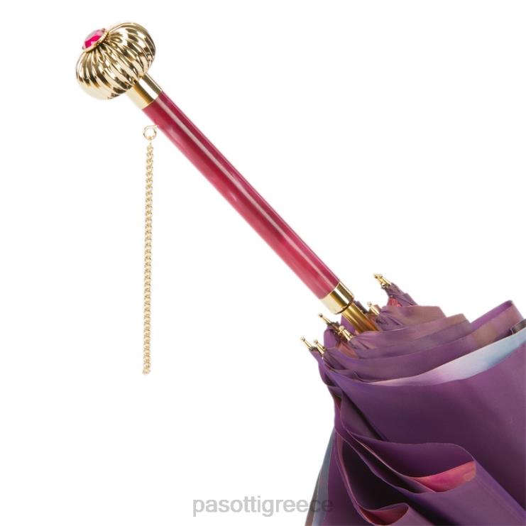 ομπρέλα | PASOTTI 189 56896-1 u14pf - μωβ ομπρέλα με εμπριμέ τριαντάφυλλα εσωτερικό διπλό ύφασμα 2N6B8373 γυναίκες